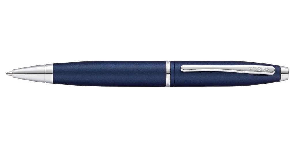 Cross Calais™ Matte Metallic Blue with Polished Chrome Appointments Ballpoint Pen (Blue Ink) - Image 6
