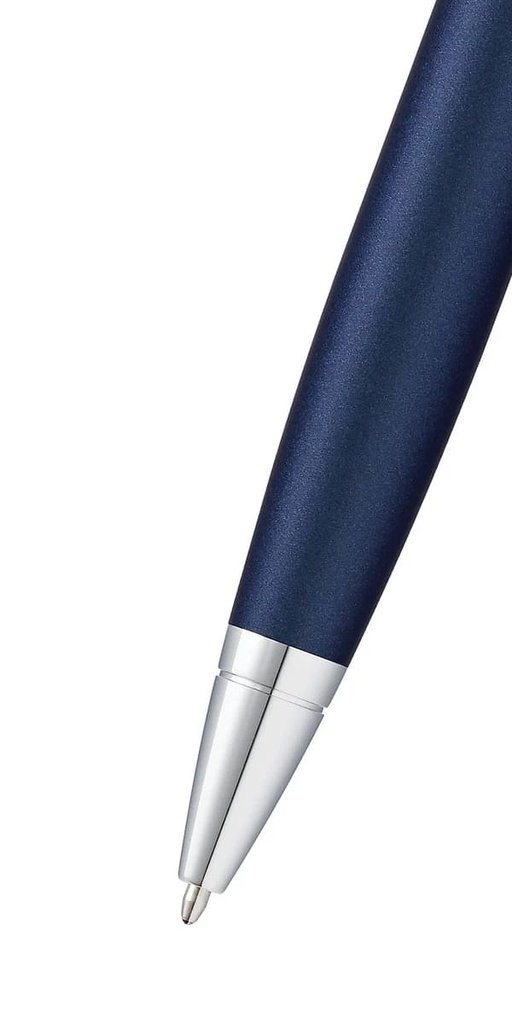 Cross Calais™ Matte Metallic Blue with Polished Chrome Appointments Ballpoint Pen (Blue Ink) - Image 3