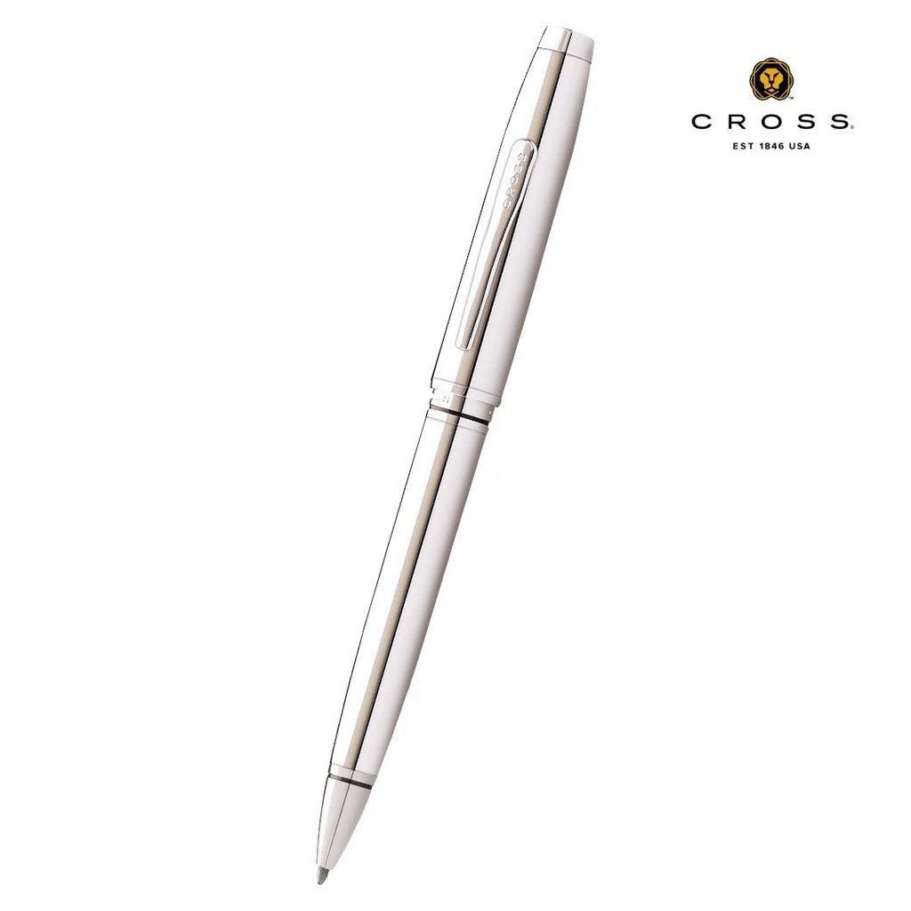 Cross Coventry Polished Chrome Ballpoint Pen (Blue Ink)
