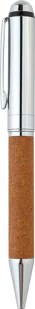KORU - eco-neutral Metal Pen with Recycled Leather Barrel - Brown - Image 4