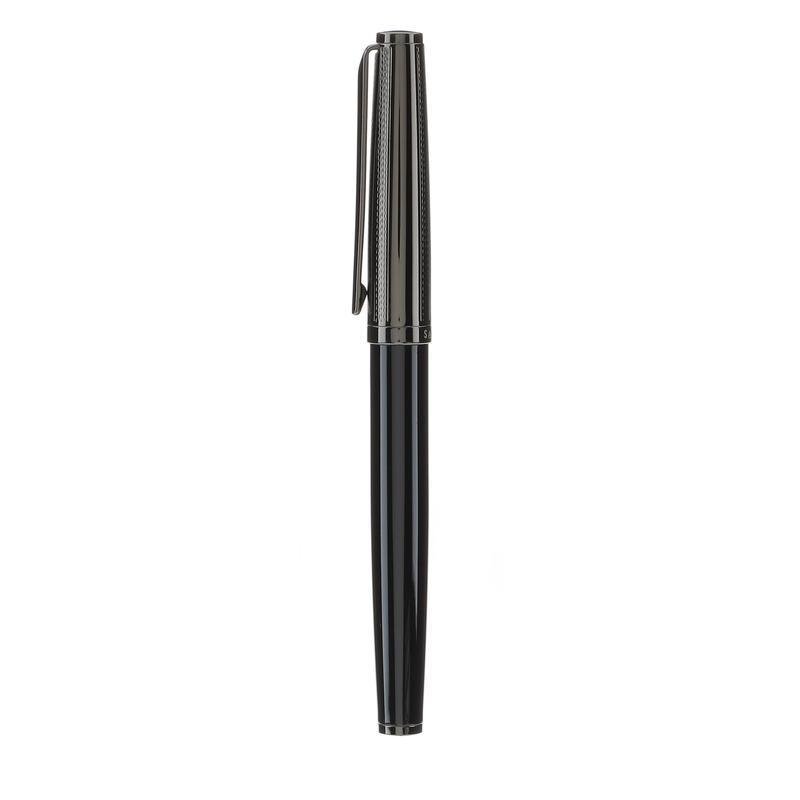 KIRAZ - Santhome® Gift Set of 2 Luxury Pens - Black / Chrome - Image 3