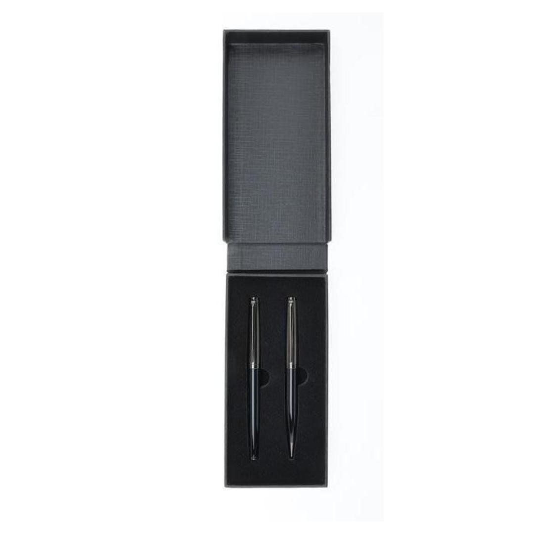 KIRAZ - Santhome® Gift Set of 2 Luxury Pens - Black / Chrome - Image 5