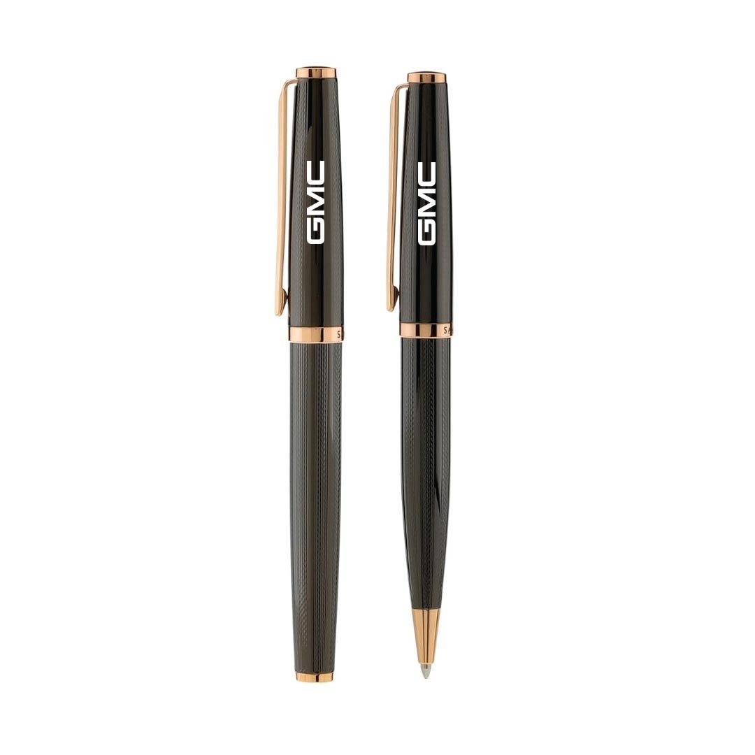 ZORY - Santhome® Gift Set of 2 Luxury Pens - Black / Gold - Image 4