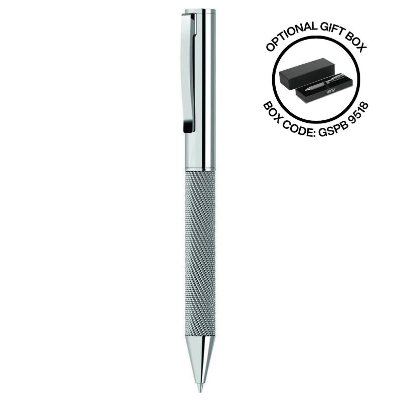 UMA MESH Premium Metal Ballpoint Pen Silver