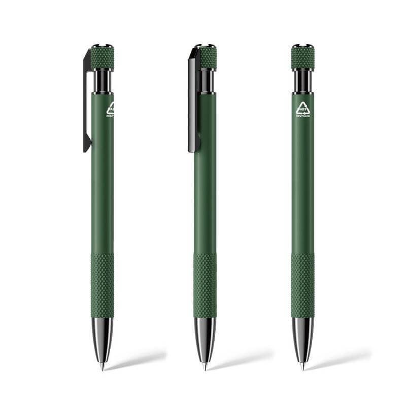 PILA - Recycled Aluminium Ballpoint Pen - Green - Image 6