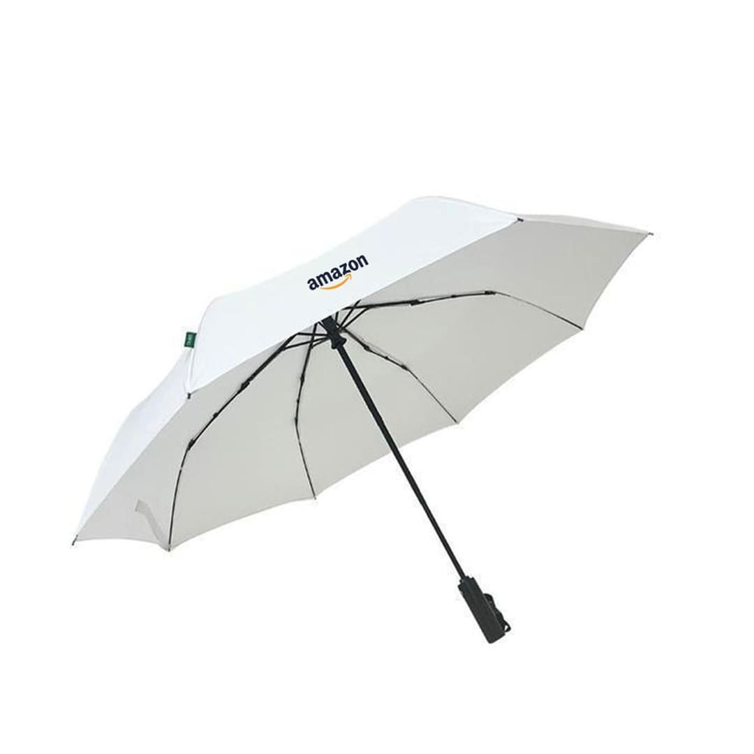 URBINO - Santhome RPET Auto-Open 23" Umbrella with SPF50 UV Protection - White - Image 5