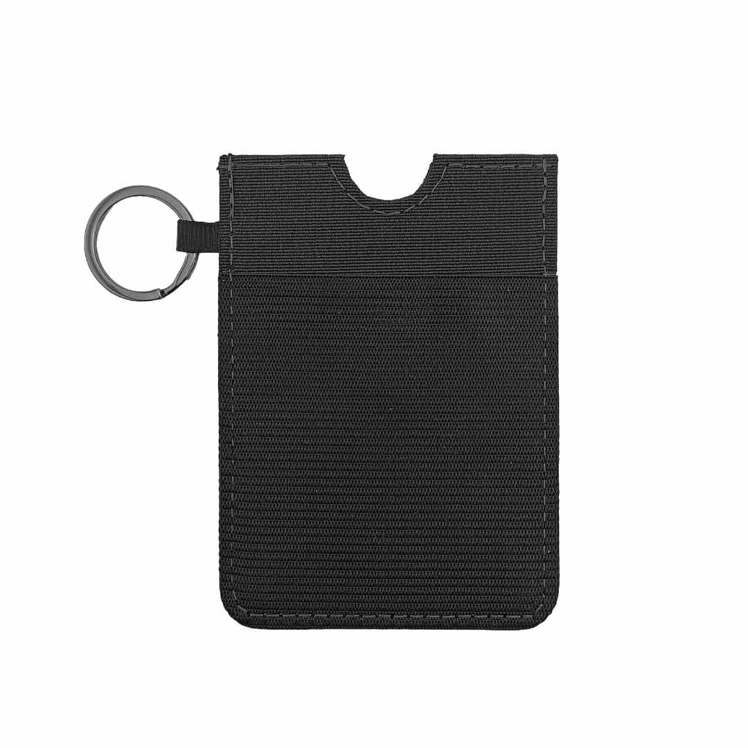 LUGANO - Vertical RFID Cardholder Wallet with Keyring - Black - Image 3
