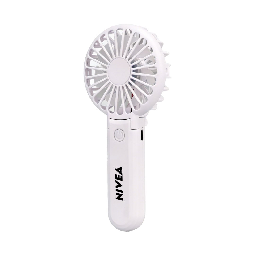 ROTO - Rechargeable Handheld Fan with Foldable Desk Stand - White - Image 5