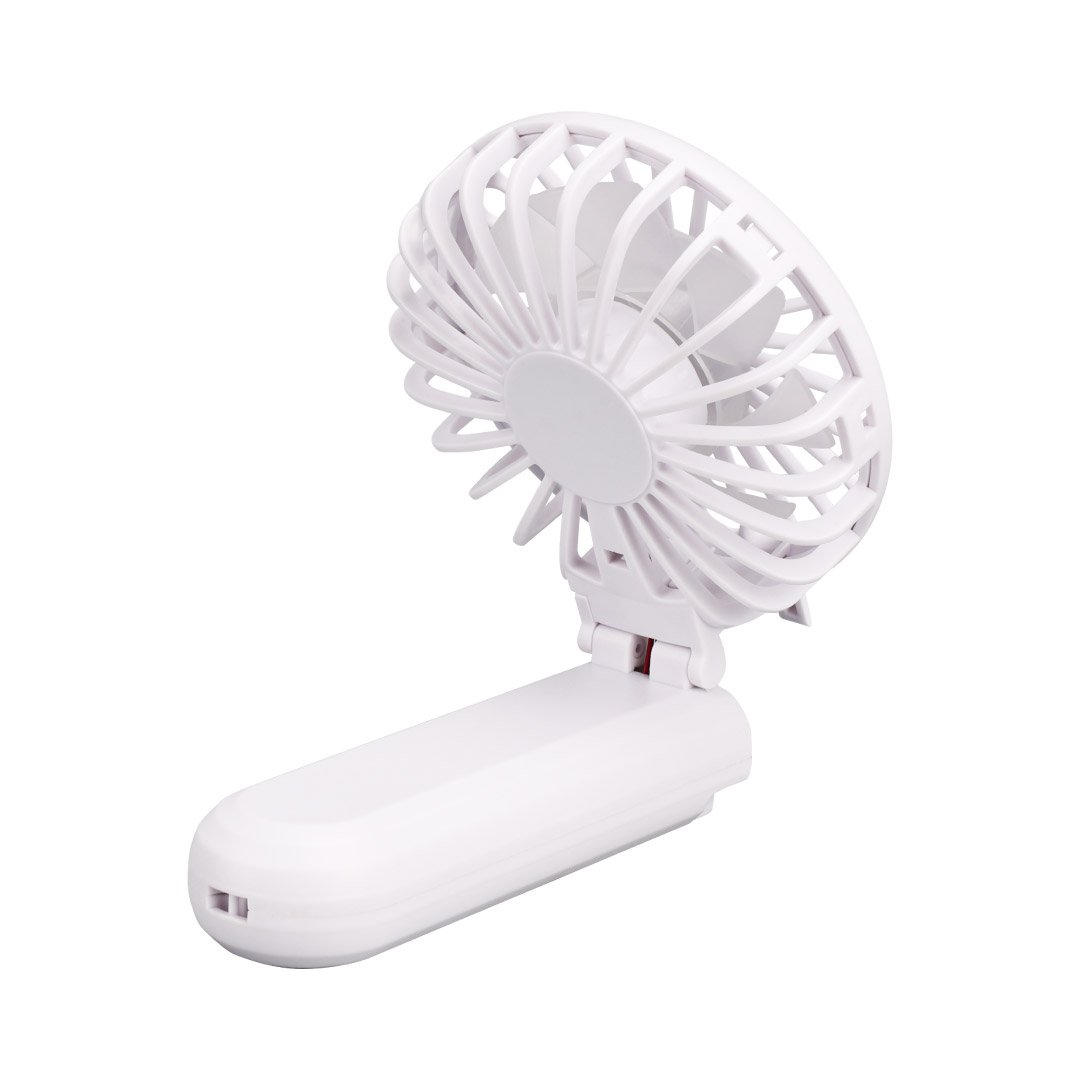 ROTO - Rechargeable Handheld Fan with Foldable Desk Stand - White - Image 3