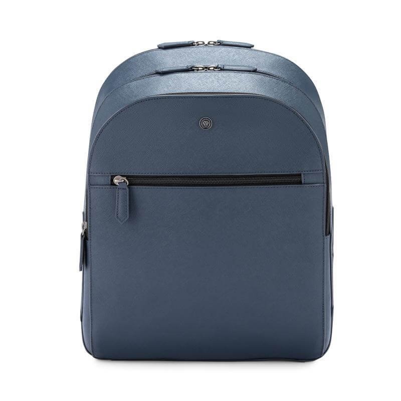 Cross Luxury Leather Backpack - Navy Blue - Image 2