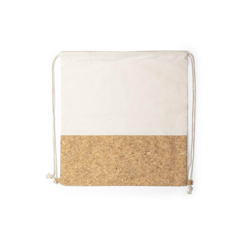 VOLGA - eco-neutral Recycled Cotton/Cork Drawstring Bag - Image 2