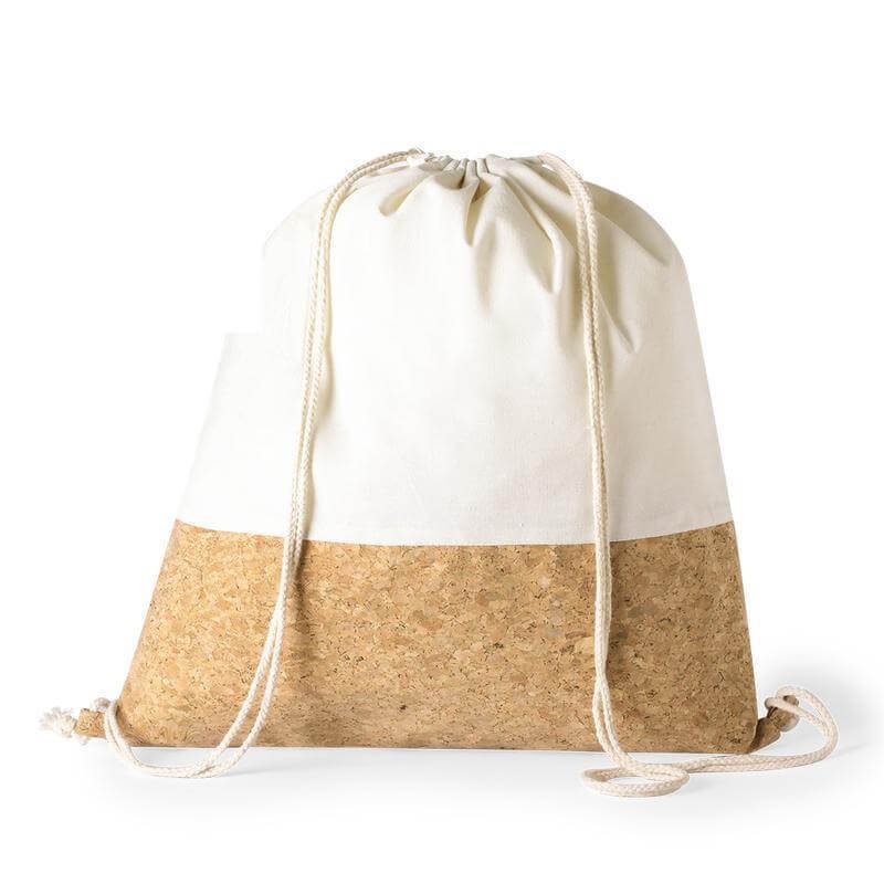 VOLGA eco-neutral Recycled Cotton/Cork Drawstring Bag
