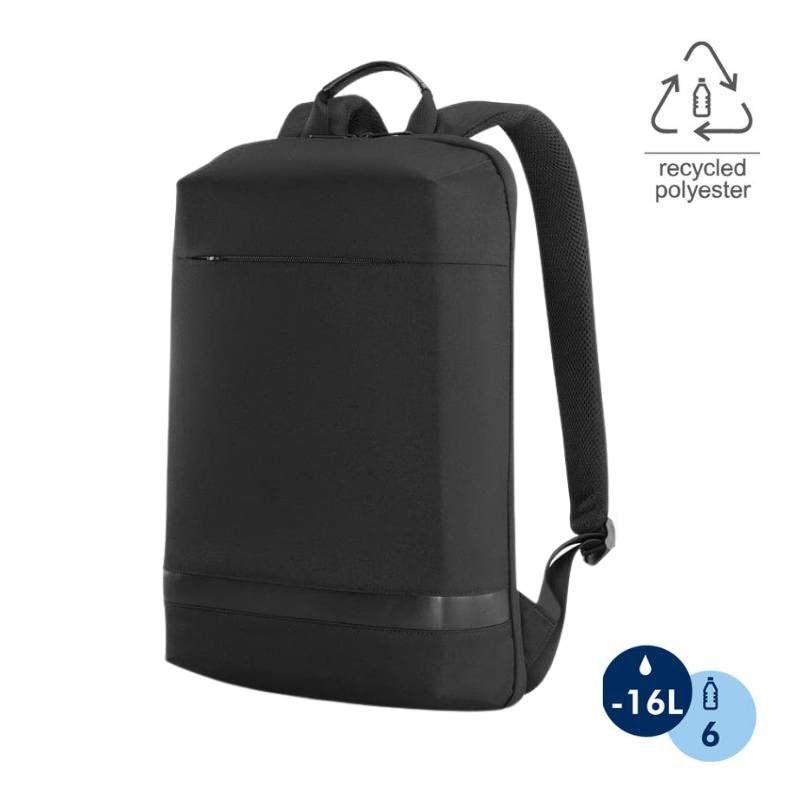 SANOK CHANGE Collection Slim RPET 15.6" Laptop Backpack Black