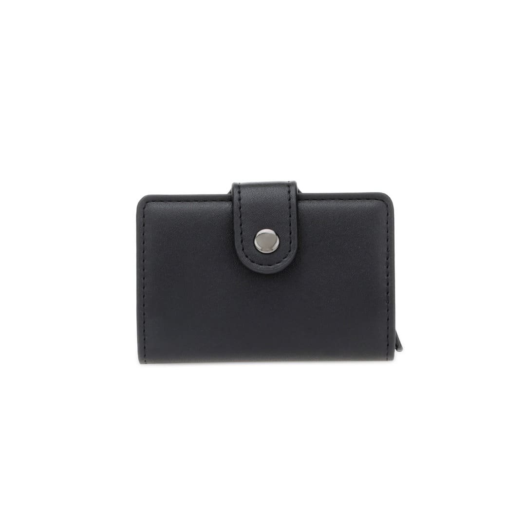 FLORINA - RFID PU Slim Cardholder Wallet - Black - Image 4