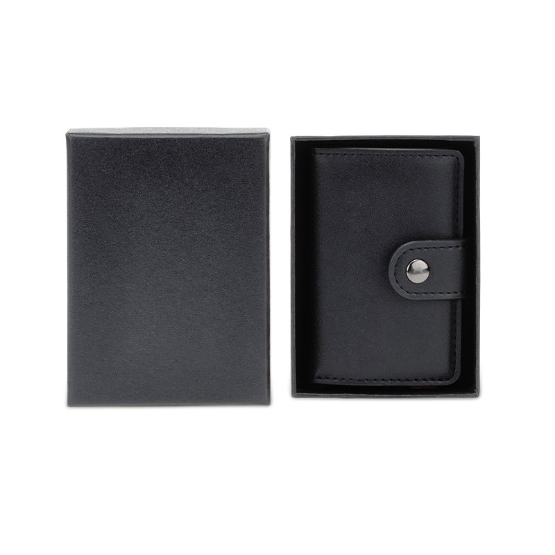 FLORINA - RFID PU Slim Cardholder Wallet - Black - Image 2