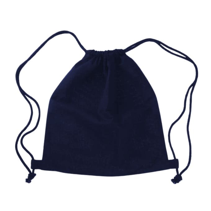 RINGE Cotton Drawstring Bag Navy Blue