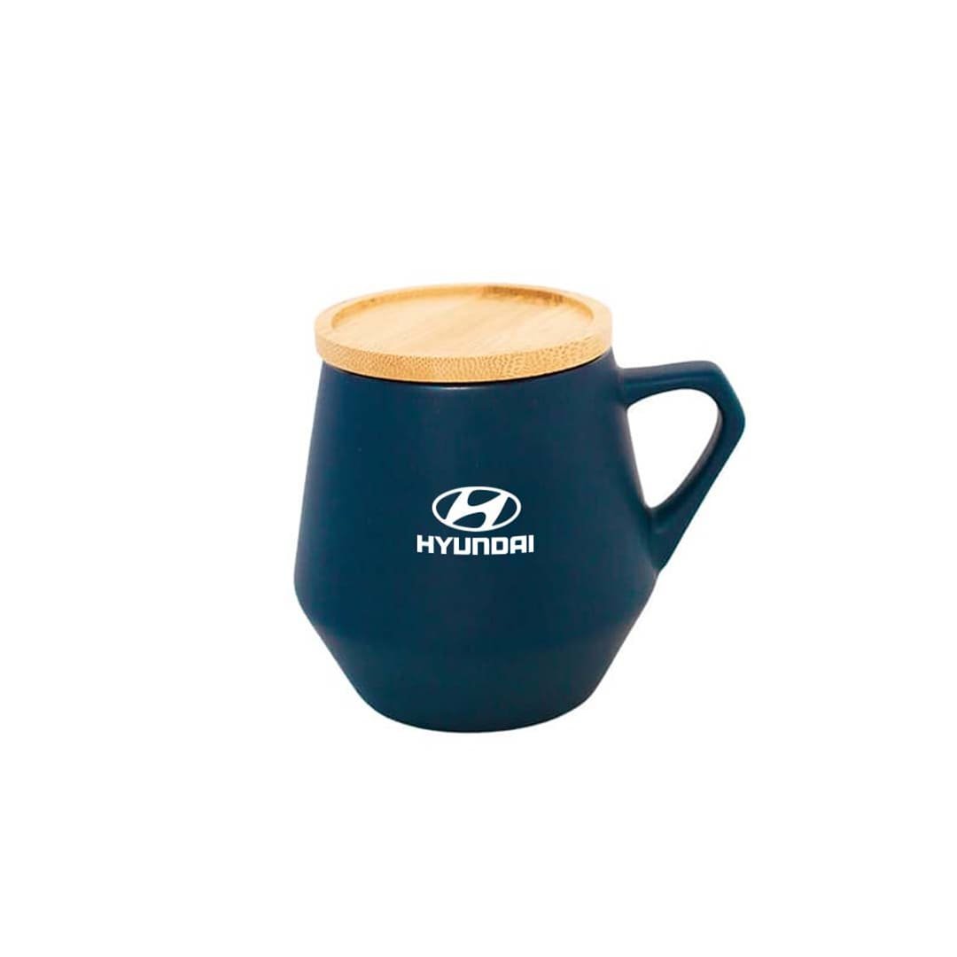 SEVILLA - eco-neutral Ceramic Mug with Bamboo Lid - Blue - Image 6