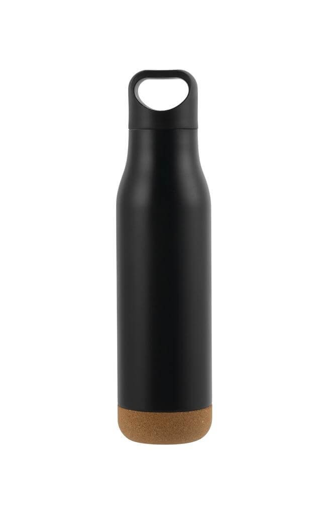 CREIL Insulated Water Bottle with Cork Base Black