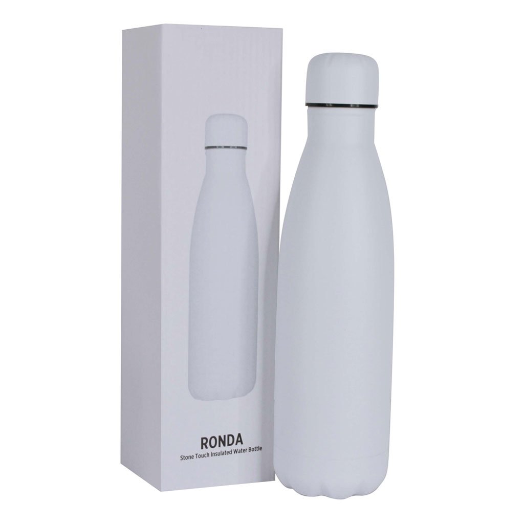 RONDA - Stone Touch Insulated Water Bottle - White - Image 3