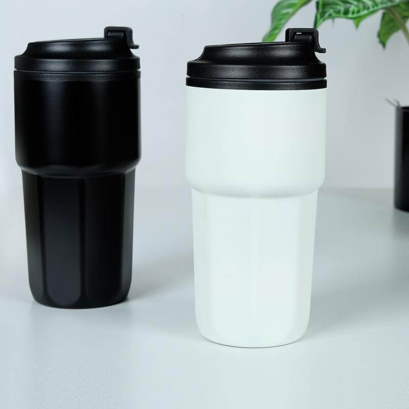 KAVALA - Giftology Steel/PP Double Wall Travel Mug 500ml - Black - Image 2