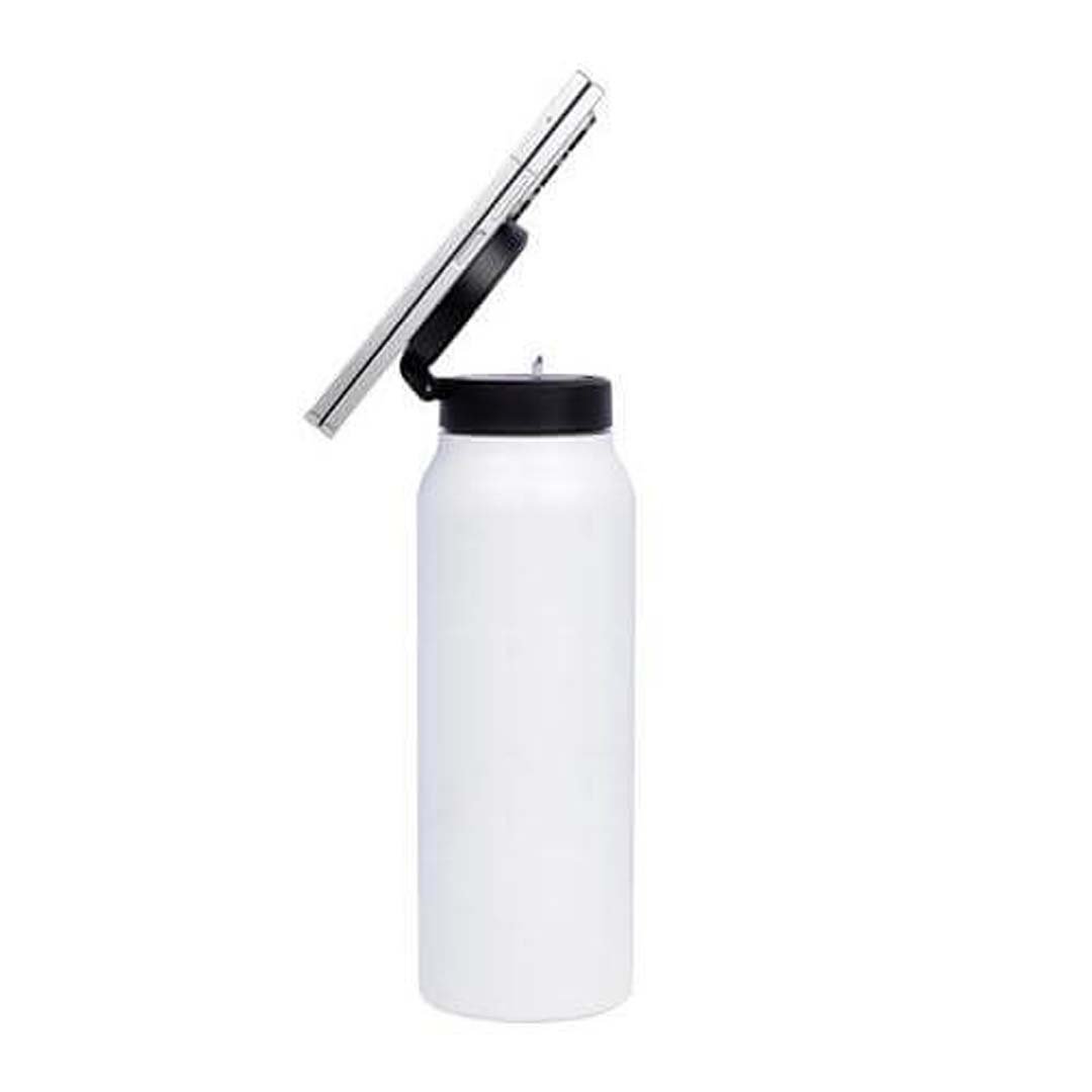 FERRO - Giftology Magnetic Phone Holder Water Bottle 760ml - White - Image 2