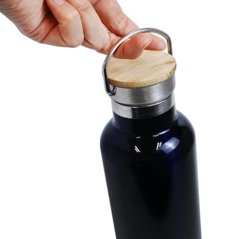 ALMERIA - Giftology Double Wall Stainless Steel Bottle 500ml - Black - Image 3