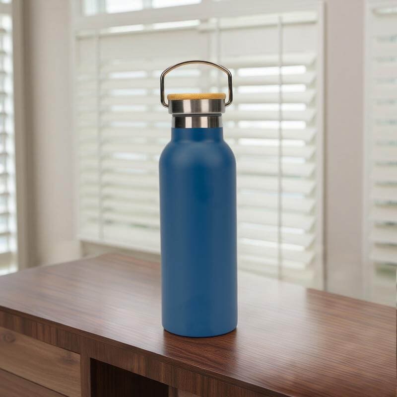 ALMERIA - Giftology Double Wall Stainless Steel Bottle 500ml - Blue - Image 3
