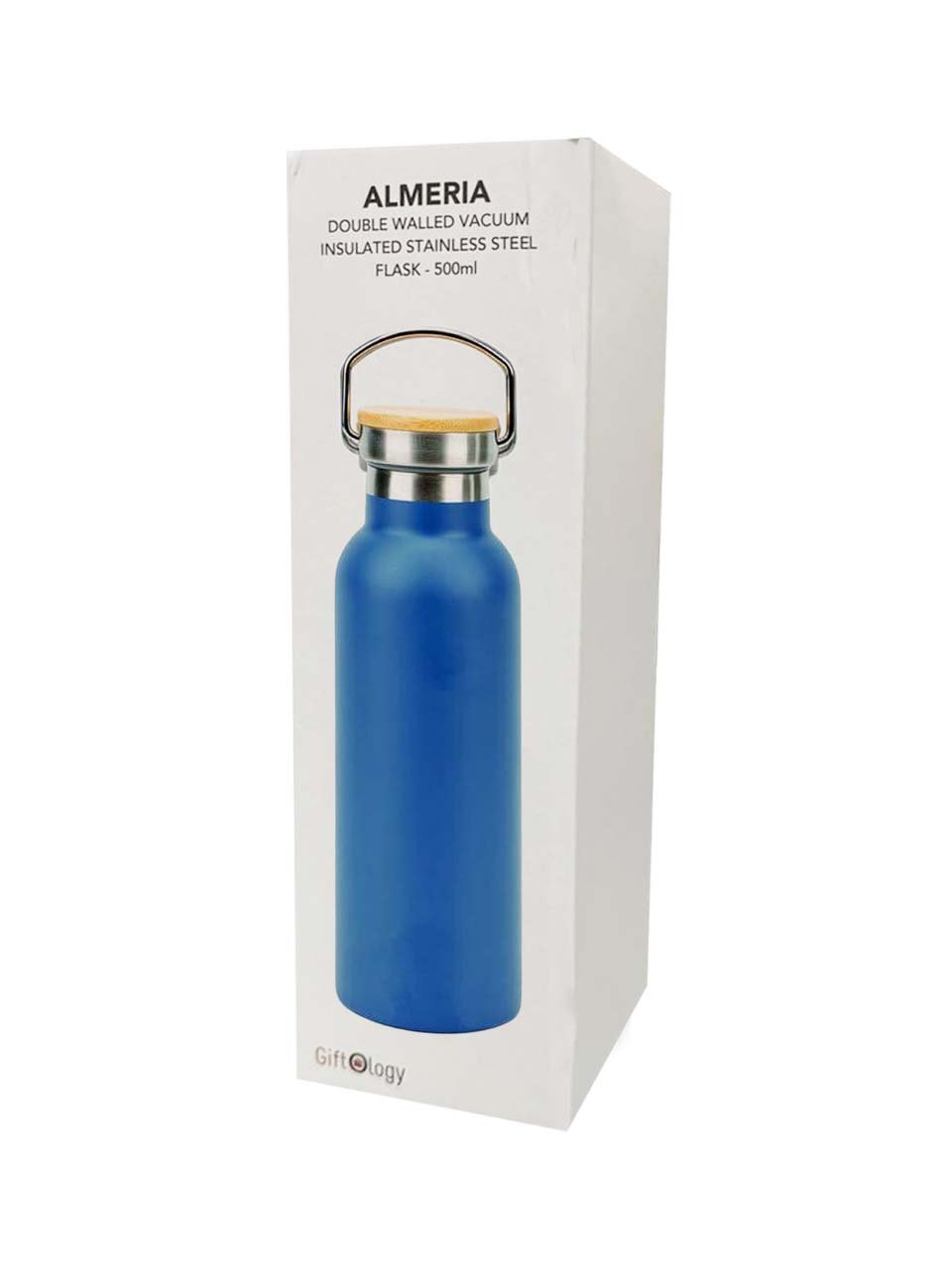 ALMERIA - Giftology Double Wall Stainless Steel Bottle 500ml - Blue - Image 4