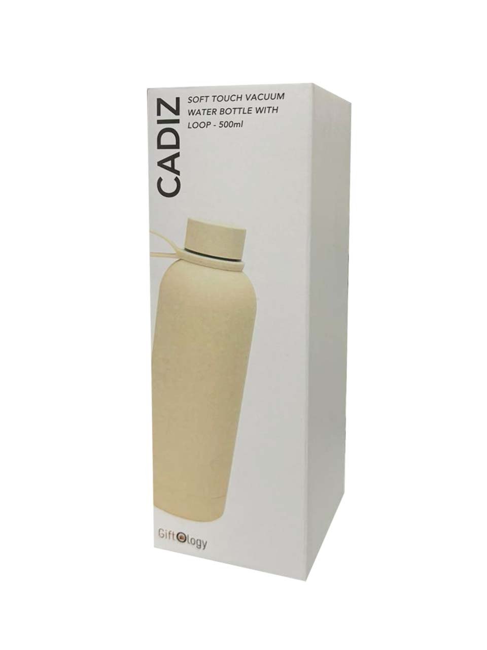 CADIZ - Giftology Double Wall Stainless Steel Bottle 500ml - Sand - Image 3