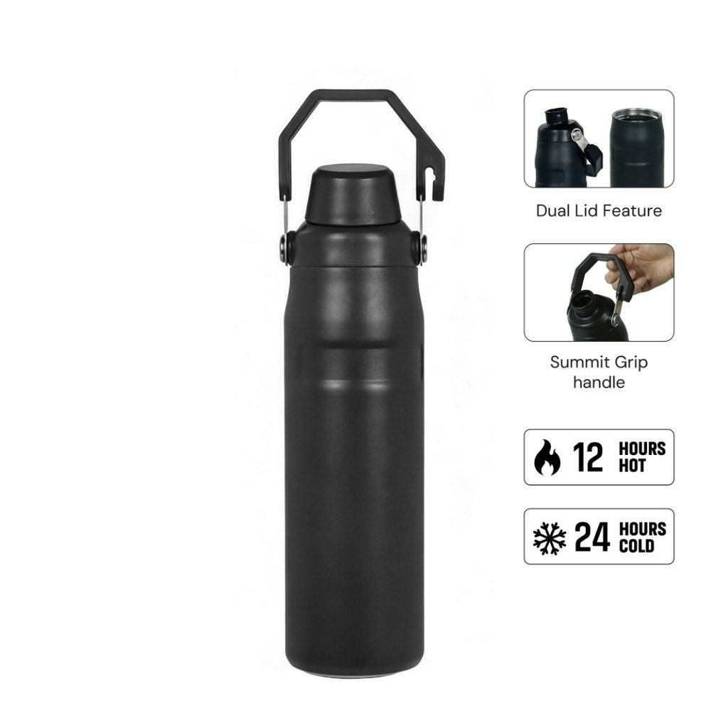THERMORA Hans Larsen SummitGrip Thermal Flask 710 ml Black