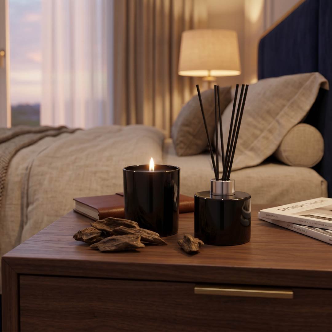 PROVENCE Arabian Oud Scented Candle and Diffuser Set Black - Image 5