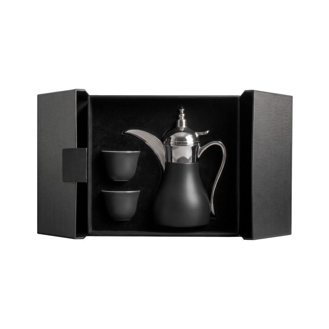 WESAL Hans Larsen Dallah Nano Gift Set with 2 Cava Cups Black / Chrome - Image 2