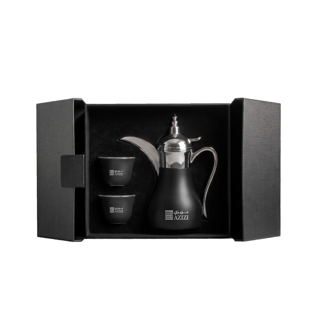 WESAL Hans Larsen Dallah Nano Gift Set with 2 Cava Cups Black / Chrome - Image 5