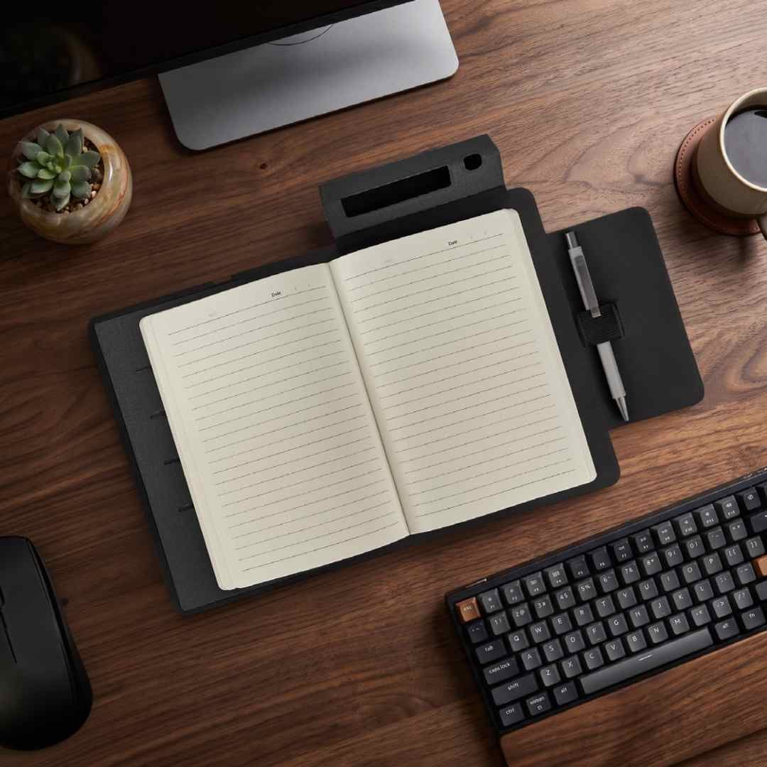 MagFolio A5 PU Portfolio with 15W MagSafe Wireless Charger Black - Image 6