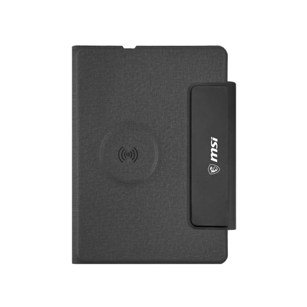 MagFolio A5 PU Portfolio with 15W MagSafe Wireless Charger Black - Image 5