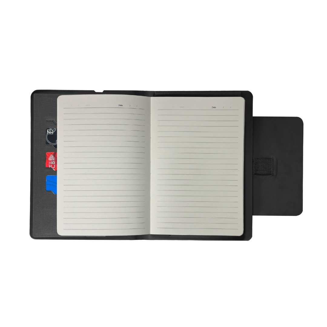 MagFolio A5 PU Portfolio with 15W MagSafe Wireless Charger Black - Image 4