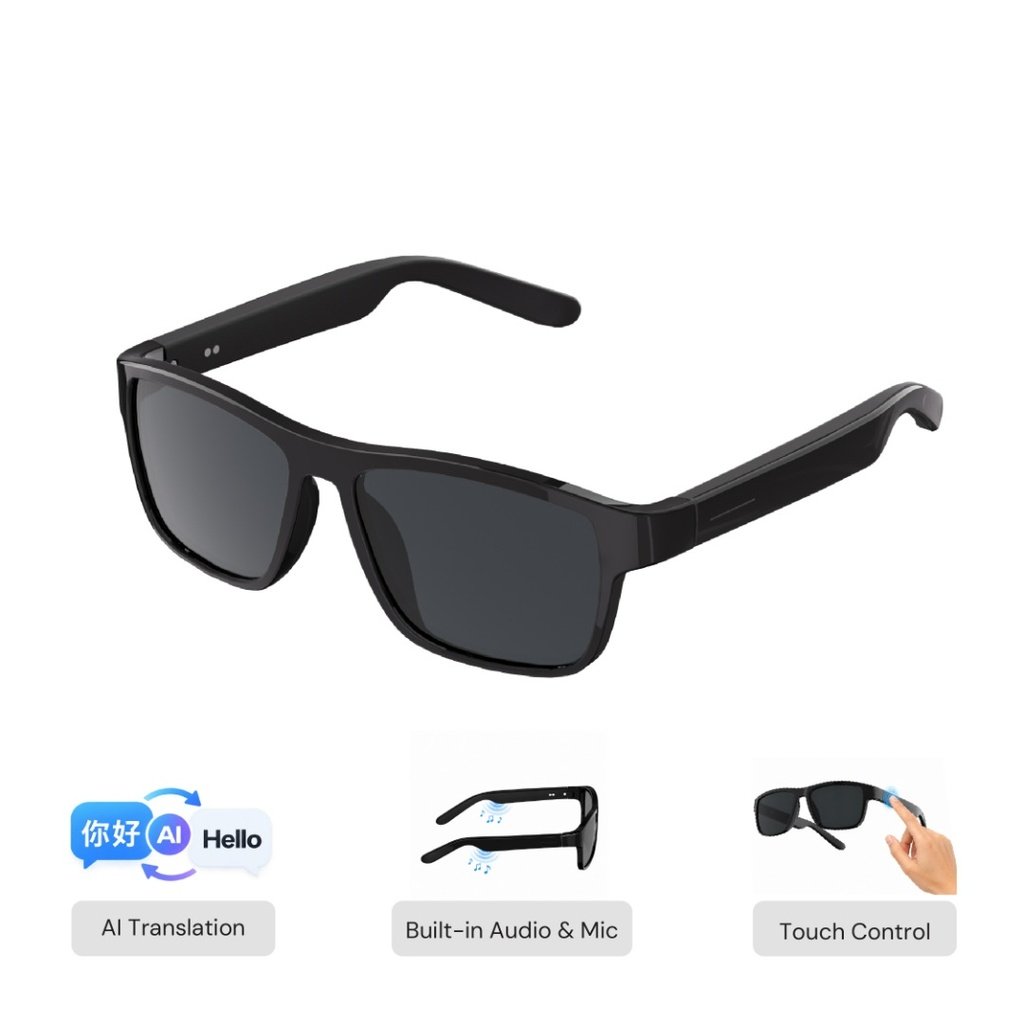 @memorii AI Translation Smart Glass Black