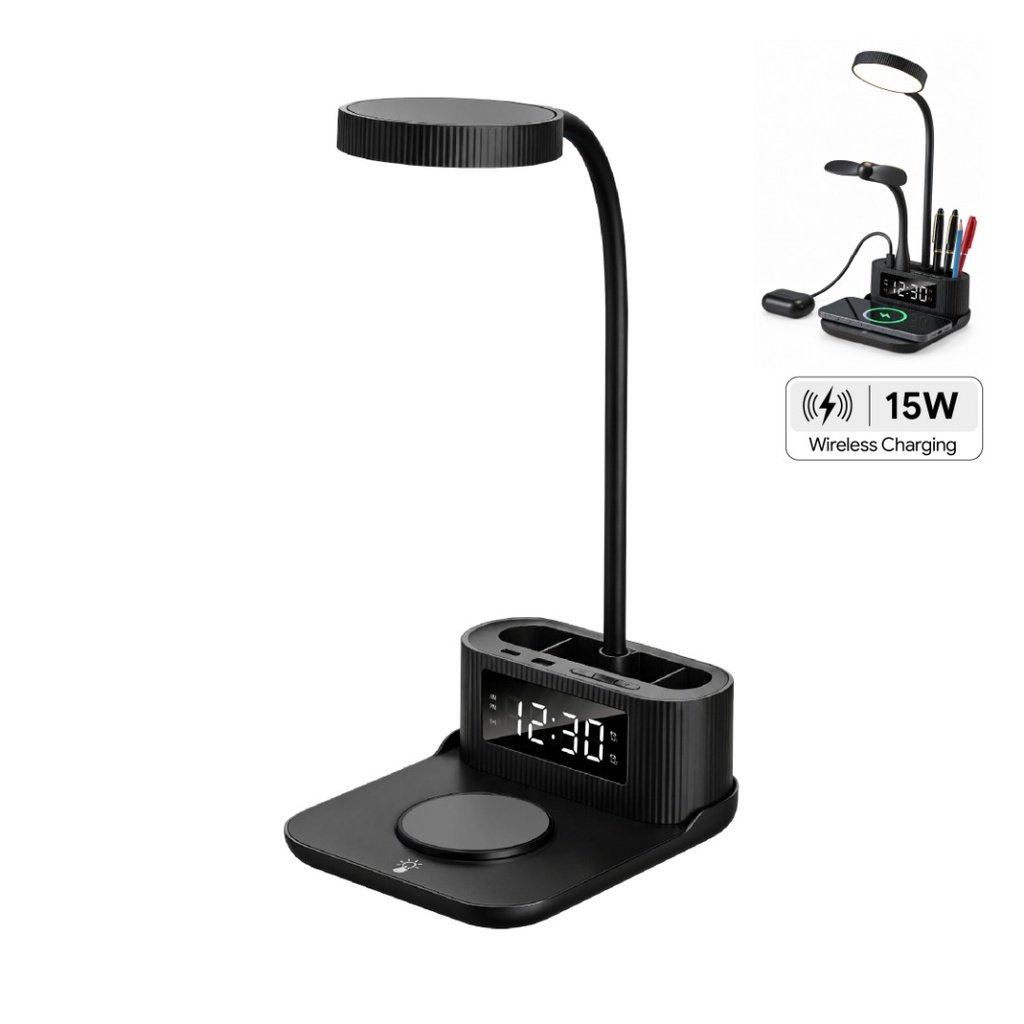 VELTRIX 6-in-1 Multifunctional Desk Lamp Black