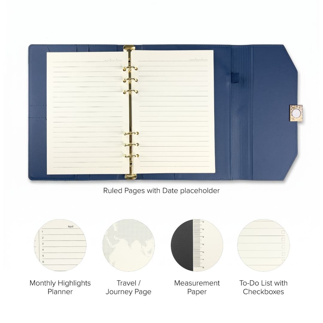 Cross® A5 Folio Organizer With Ring Binder Navy Blue - Image 5