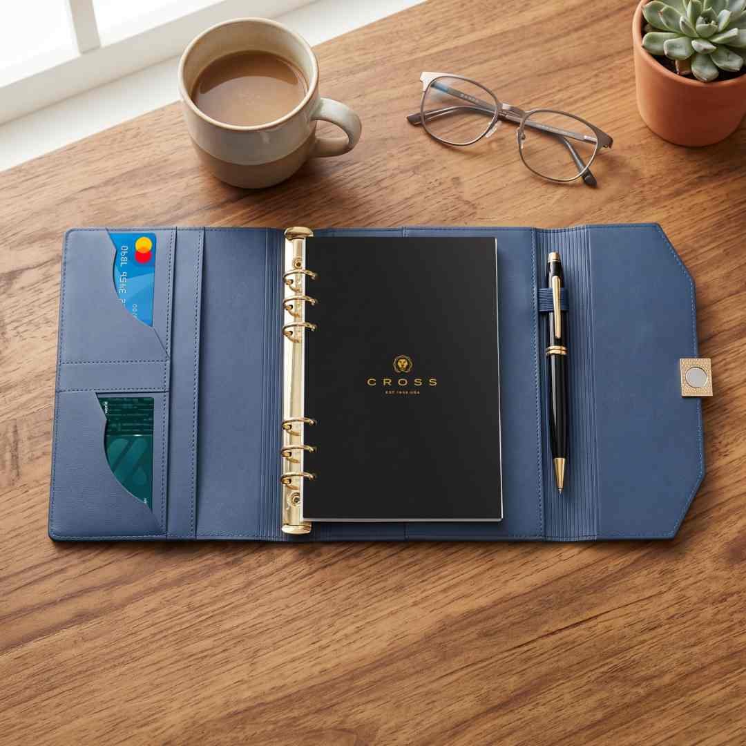 Cross® A5 Folio Organizer With Ring Binder Navy Blue - Image 6