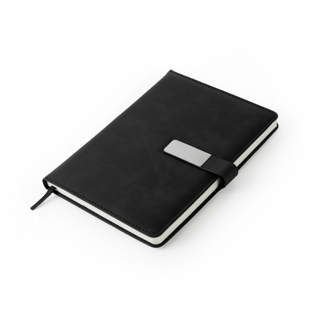 WINDSOR A5 PU Magnet Closure Notebook Black - Image 2