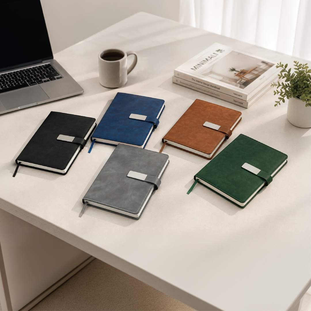 WINDSOR A5 PU Magnet Closure Notebook Black - Image 6
