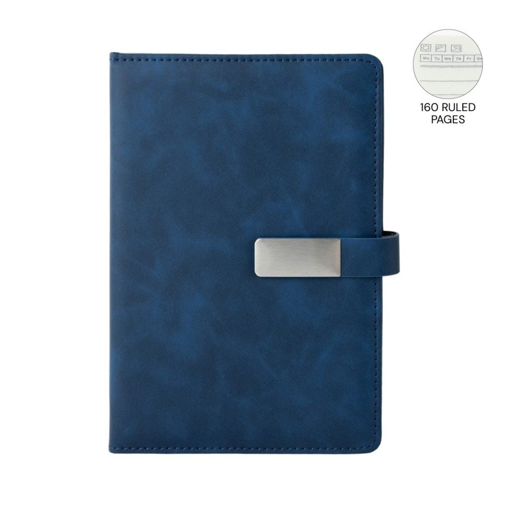 WINDSOR A5 PU Magnet Closure Notebook Blue