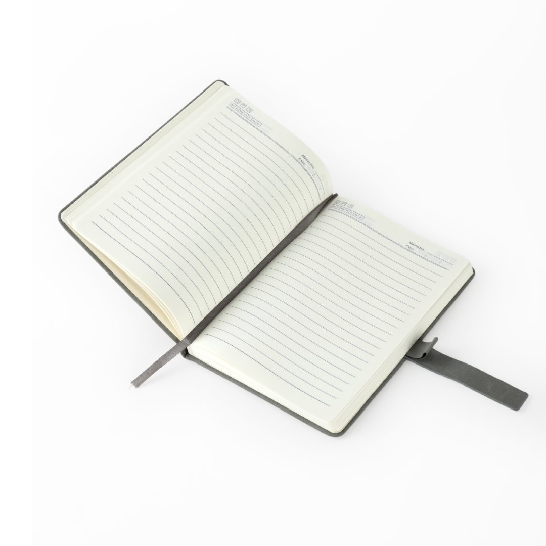 WINDSOR A5 PU Magnet Closure Notebook Grey - Image 3
