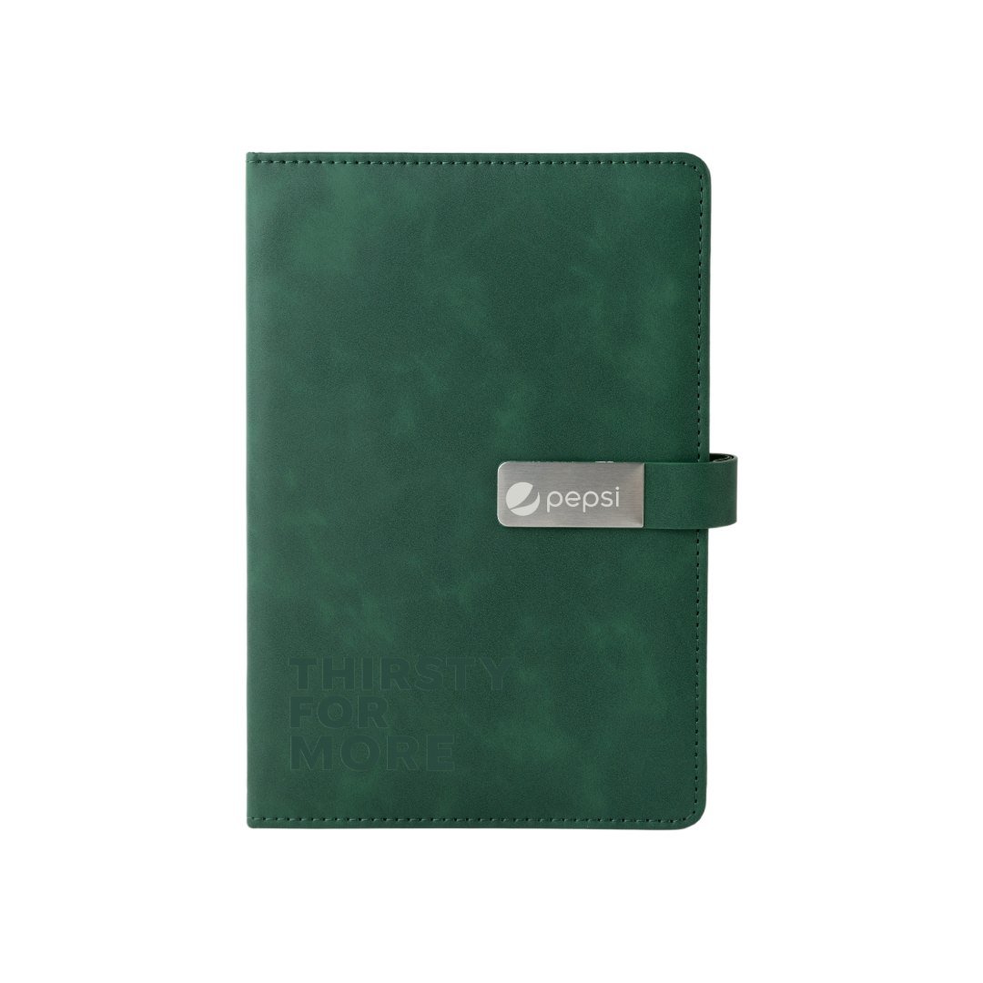 WINDSOR A5 PU Magnet Closure Notebook Green - Image 4