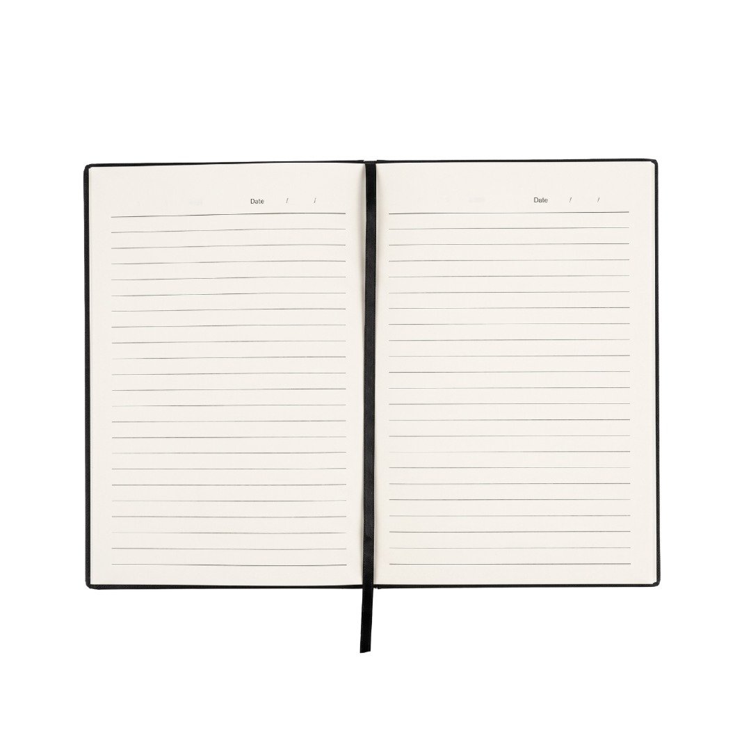 ROVENA A5 PU Soft Cover Notebook Black - Image 2
