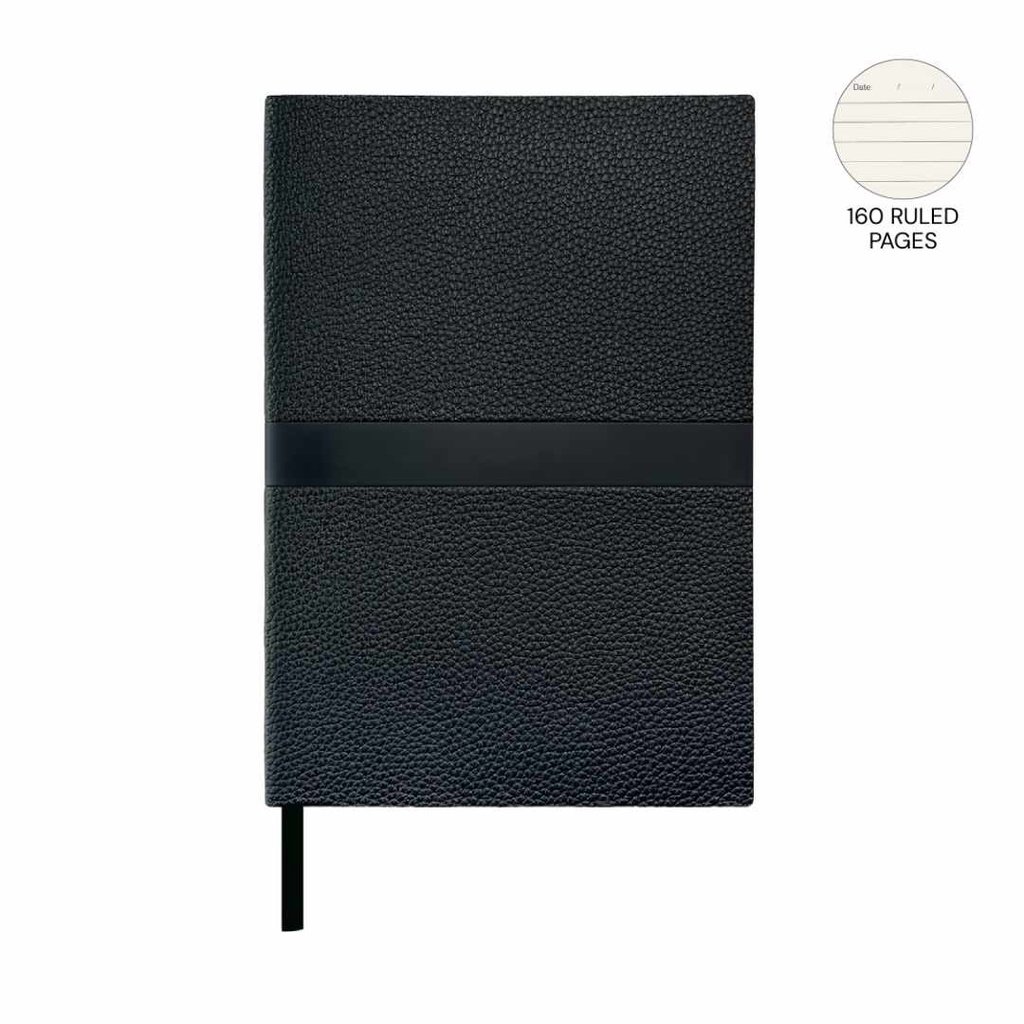 ROVENA A5 PU Soft Cover Notebook Black