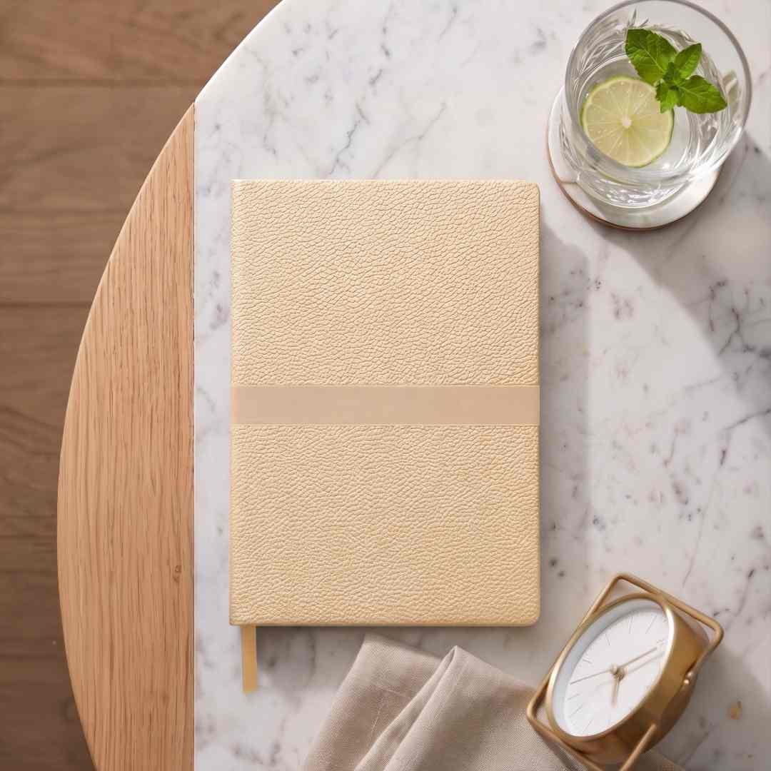 ROVENA A5 PU Soft Cover Notebook Sand - Image 5
