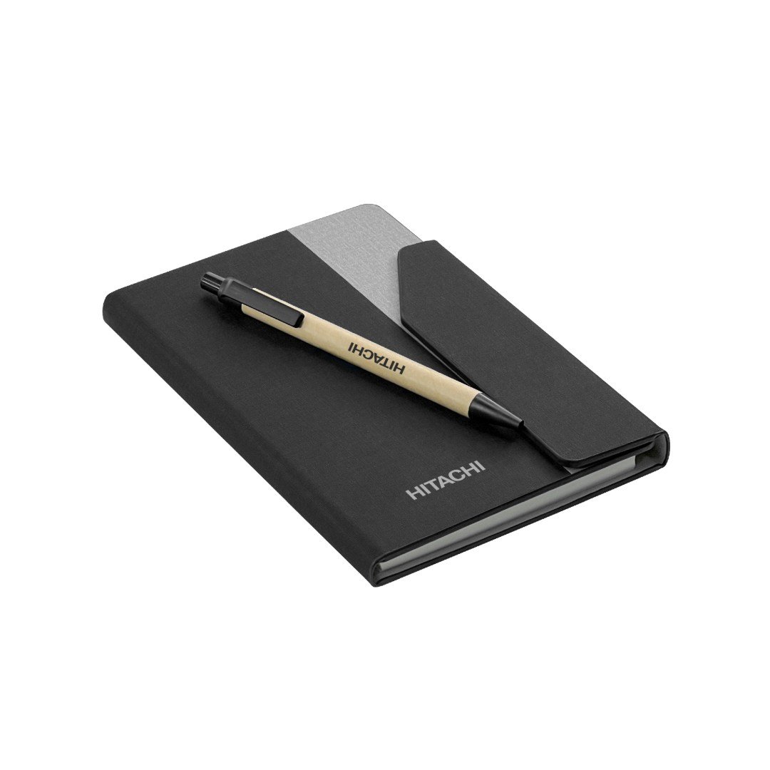 CARLO Notepad with Pen and Sticky Note Black - Image 6
