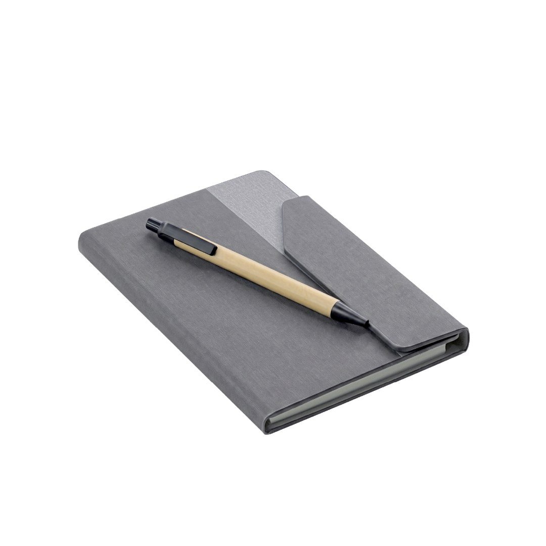 CARLO Notepad with Pen and Sticky Note Grey - Image 2